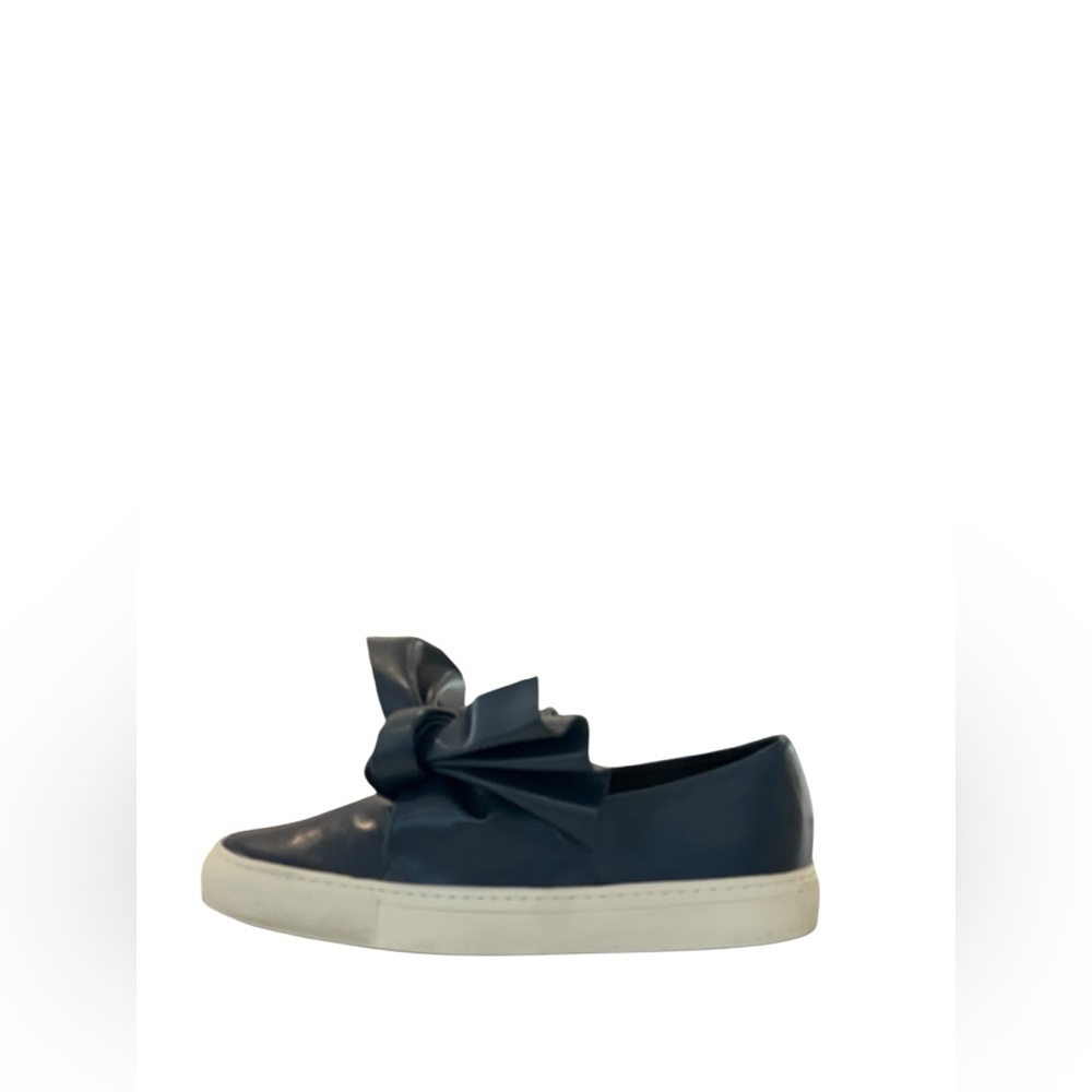 Cédric Charlier navy leather slip on sneakers